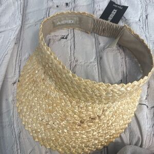 Hemlock Hat straw visor capri Womens One Size Beach Pool Vacay Sunny New Tags